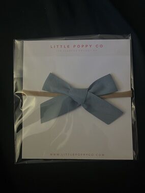Little Poppy Co Light Blue Bow Headband for Kids